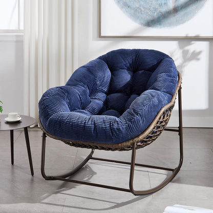 Hanging Egg Chair with Stand - All-Weather PE Rattan Boho Pod Swing Chair with Waterproof Cushion for Porch, Garden, Patio